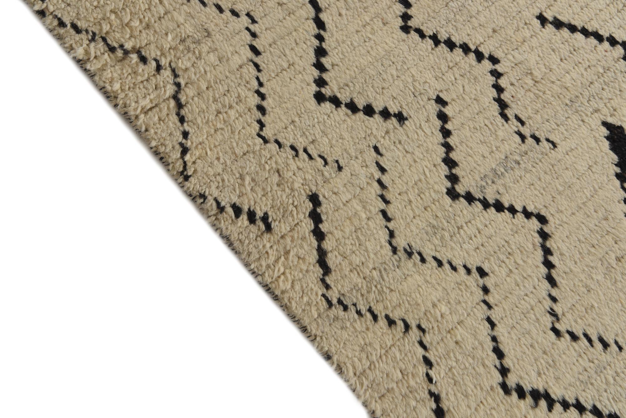 10' x 14' 6 Hand Knotted Moroccan Wool Rug