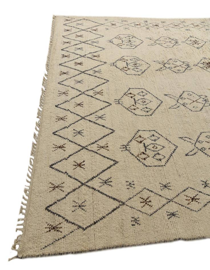 Detail image of 9' 10 x 14' 3  Hand Knotted Moroccan Wool Rug