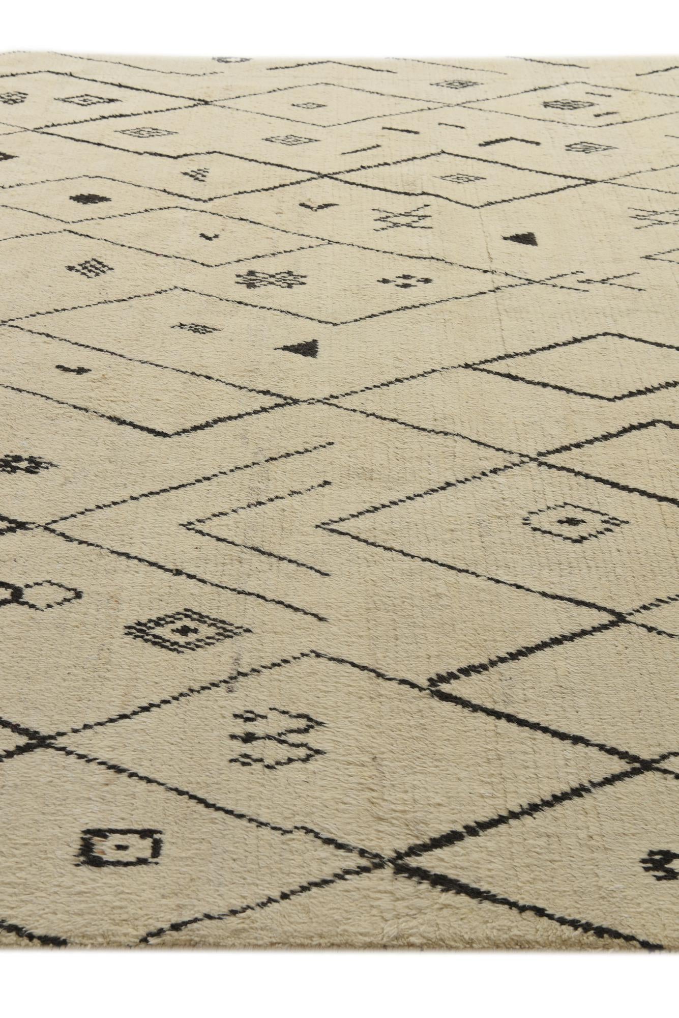 10' x 14' 8 Hand Knotted Moroccan Wool Rug