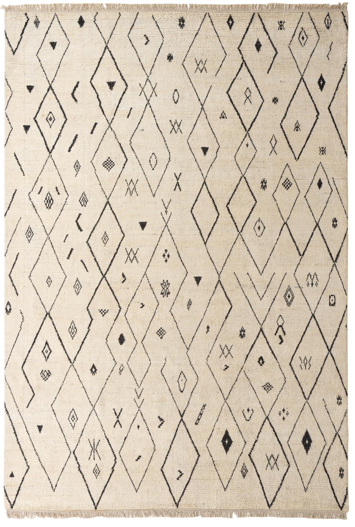 10' x 14' 8 Hand Knotted Moroccan Wool Rug