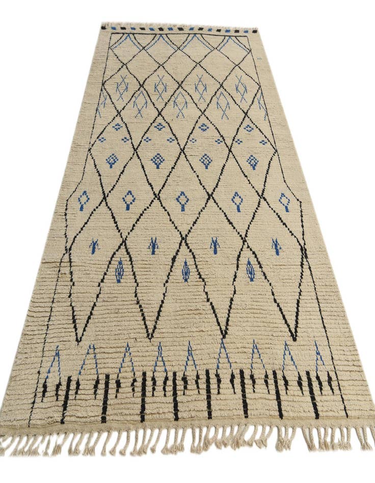 Detail image of 6' x 9' 3 Hand Knotted Moroccan Wool Rug