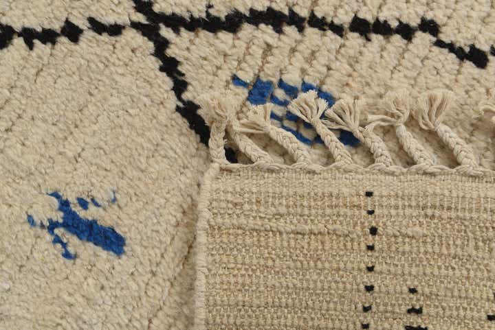 6' x 9' 3 Hand Knotted Moroccan Wool Rug