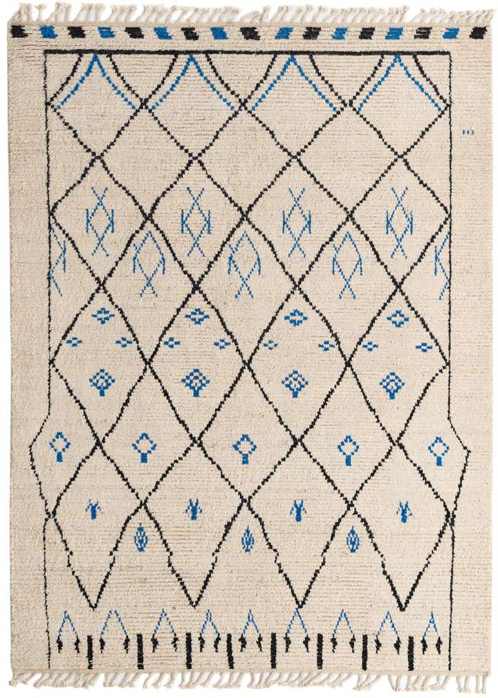6' x 9' 3 Hand Knotted Moroccan Wool Rug