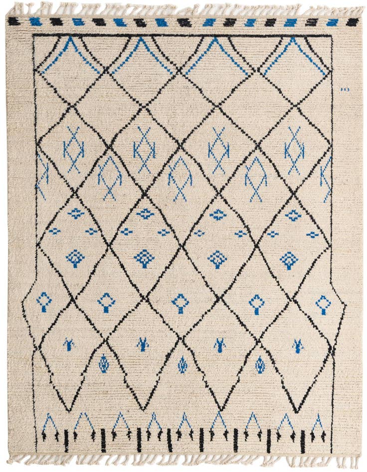 Detail image of 6' x 9' 3 Hand Knotted Moroccan Wool Rug