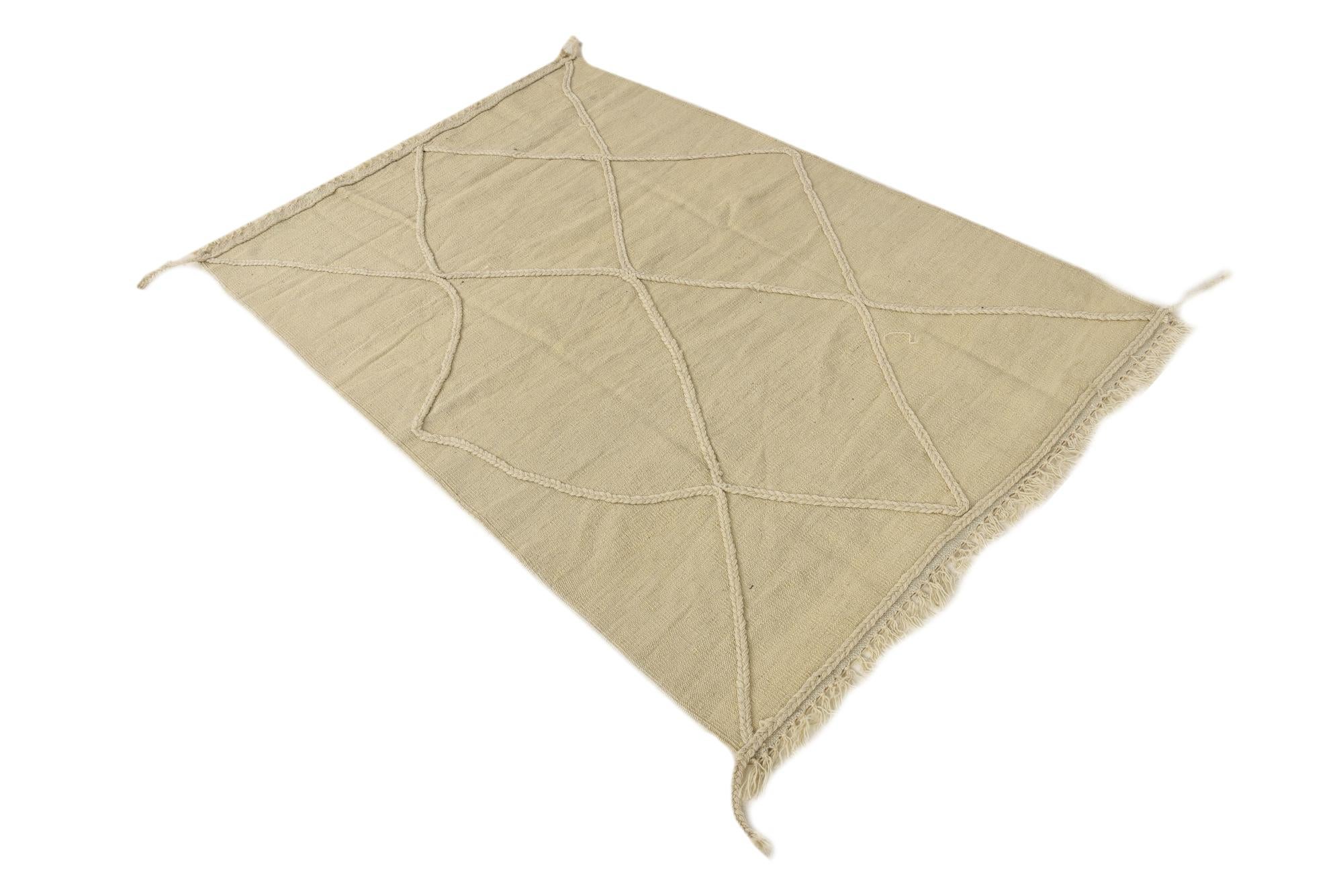 3' 6 x 5' 1 Hand Knotted Moroccan Wool Rug