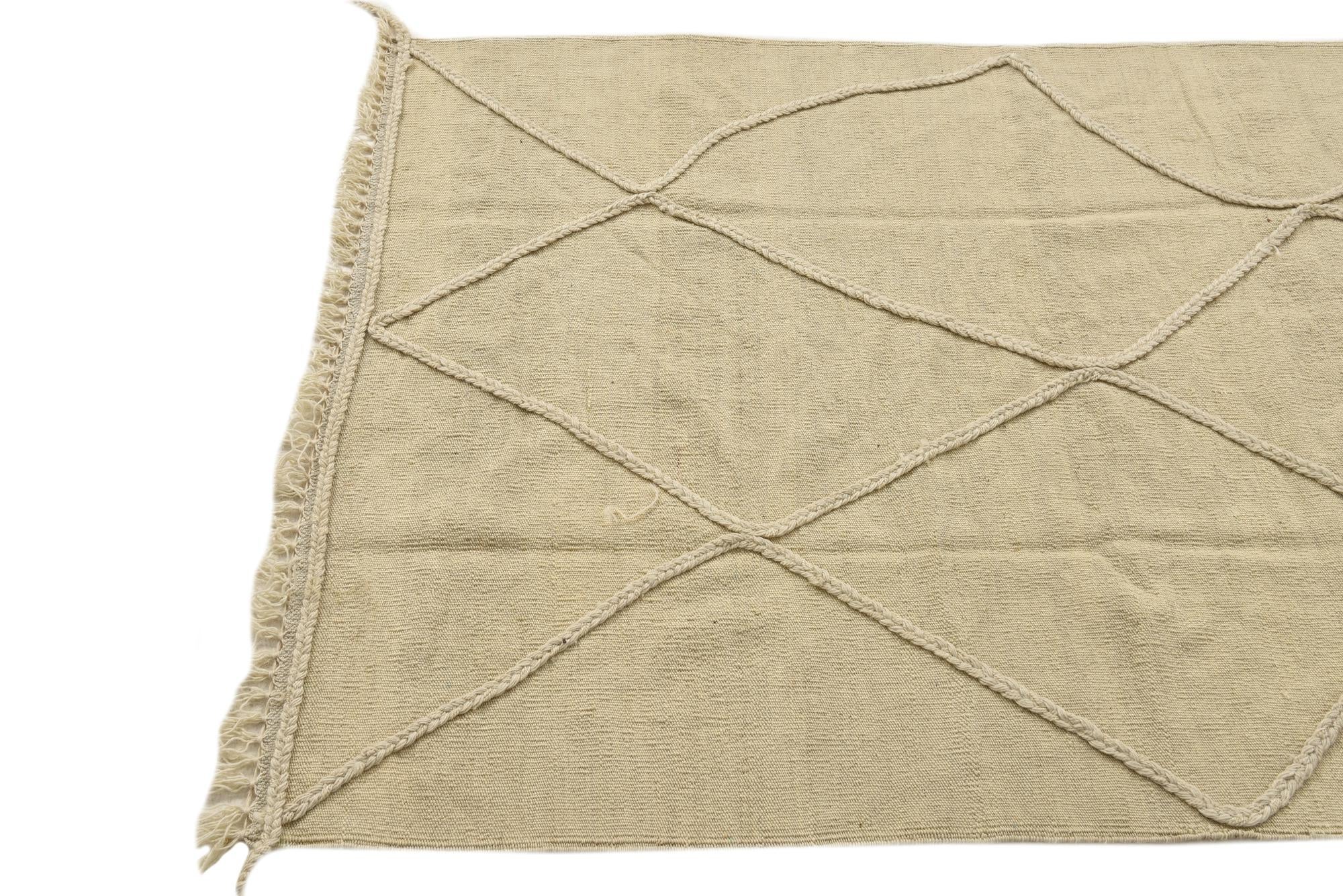 3' 6 x 5' 1 Hand Knotted Moroccan Wool Rug