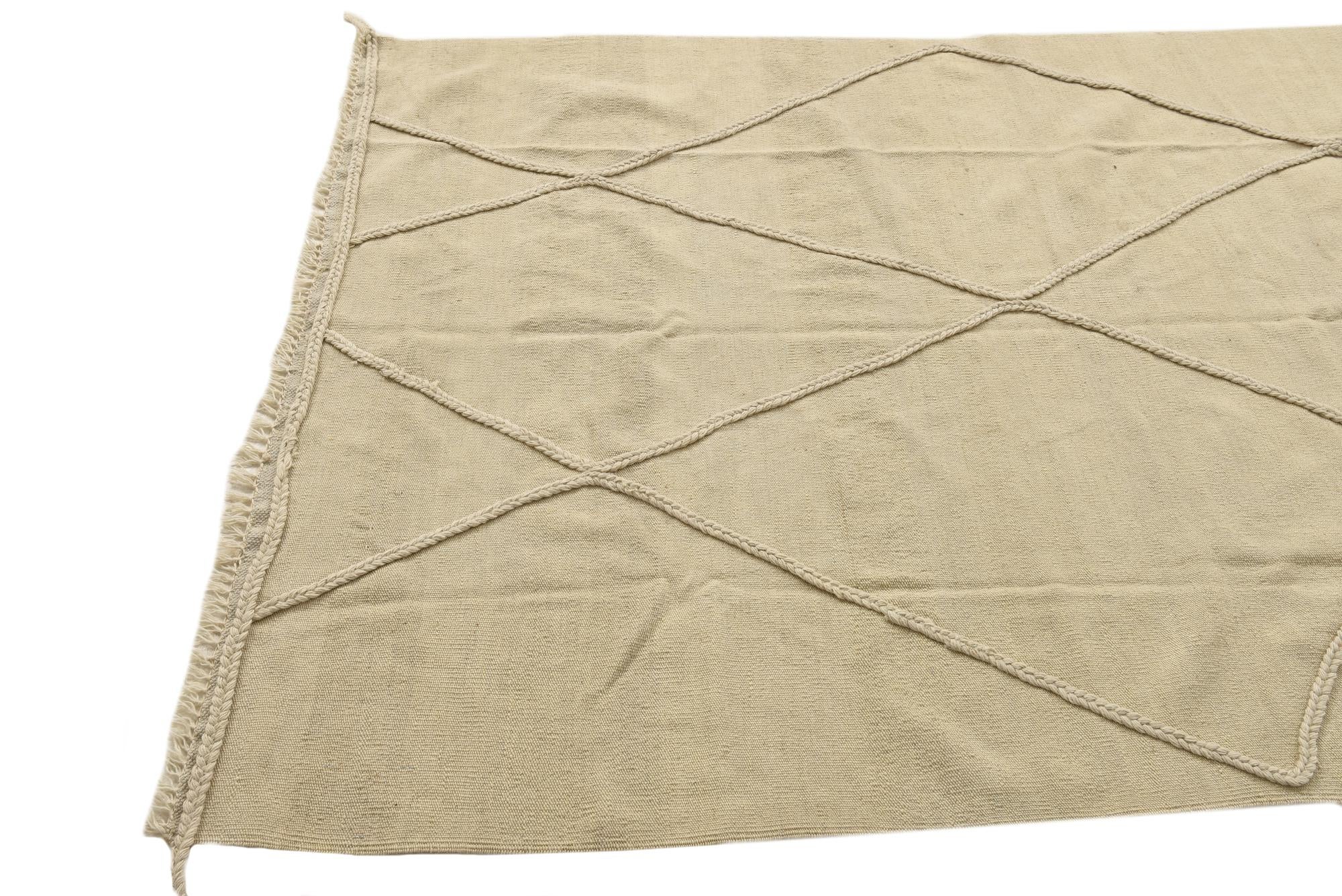 4' 8 x 6' 10 Hand Knotted Moroccan Wool Rug