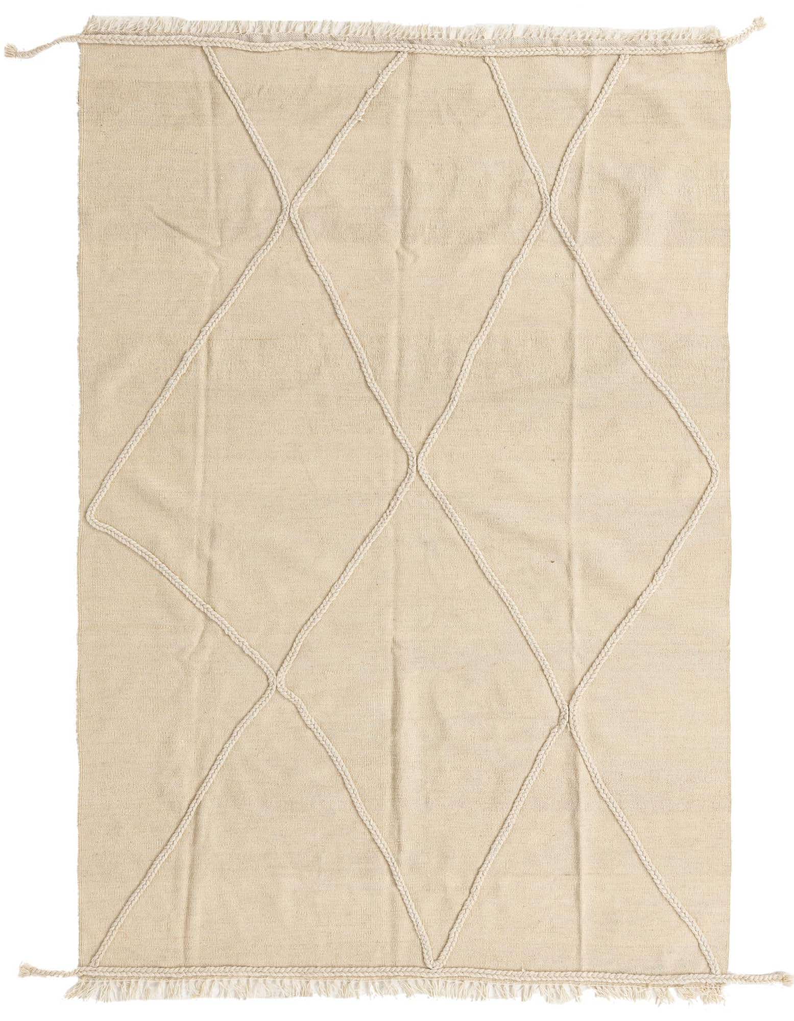 4' 8 x 6' 10 Hand Knotted Moroccan Wool Rug