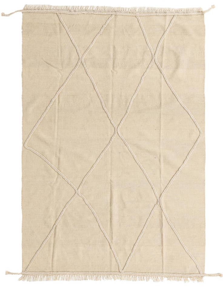 Detail image of 4' 8 x 6' 10 Hand Knotted Moroccan Wool Rug