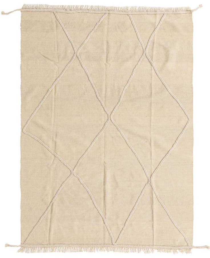 Detail image of 4' 8 x 6' 10 Hand Knotted Moroccan Wool Rug