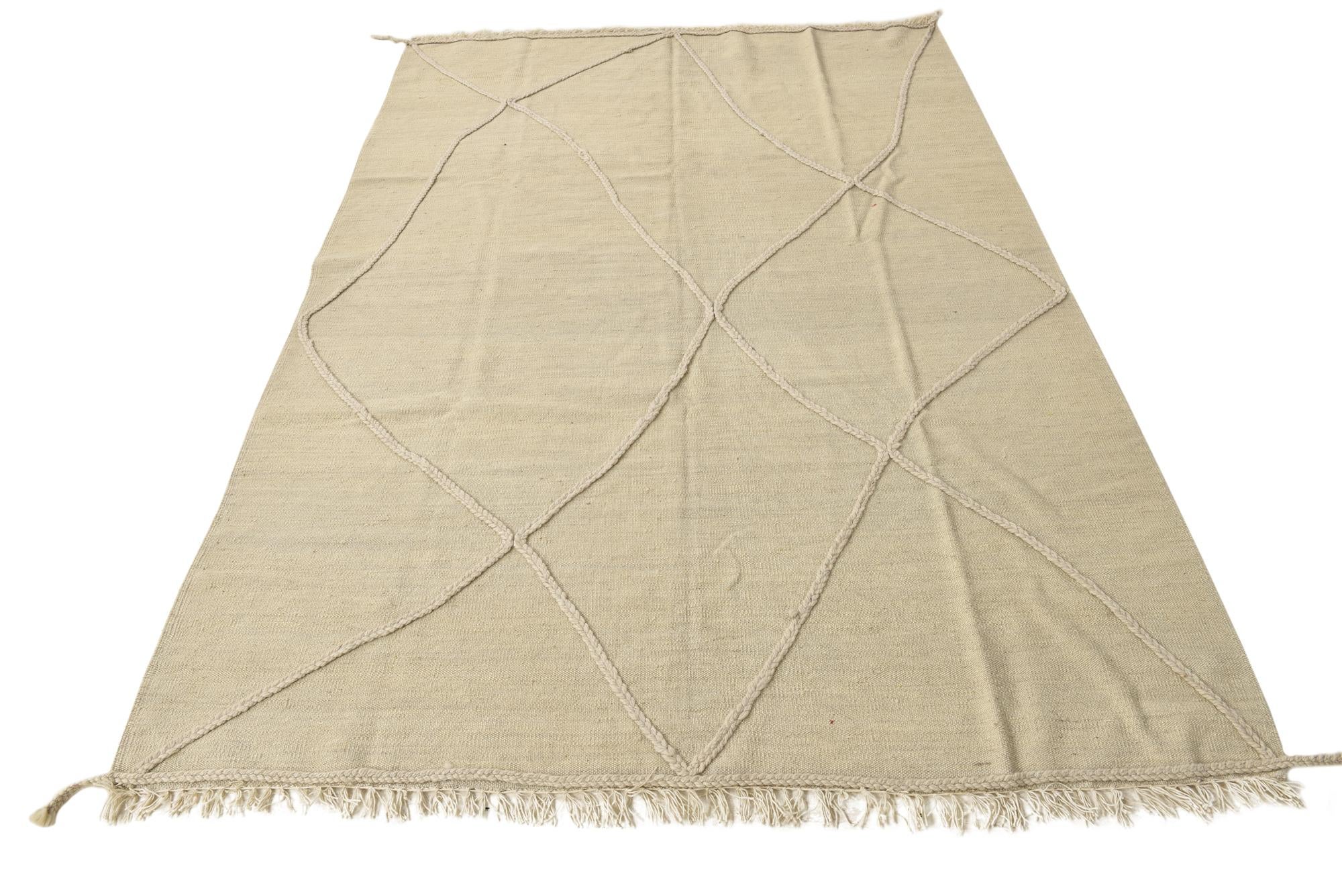 5' 6 x 8' 2 Hand Knotted Moroccan Wool Rug