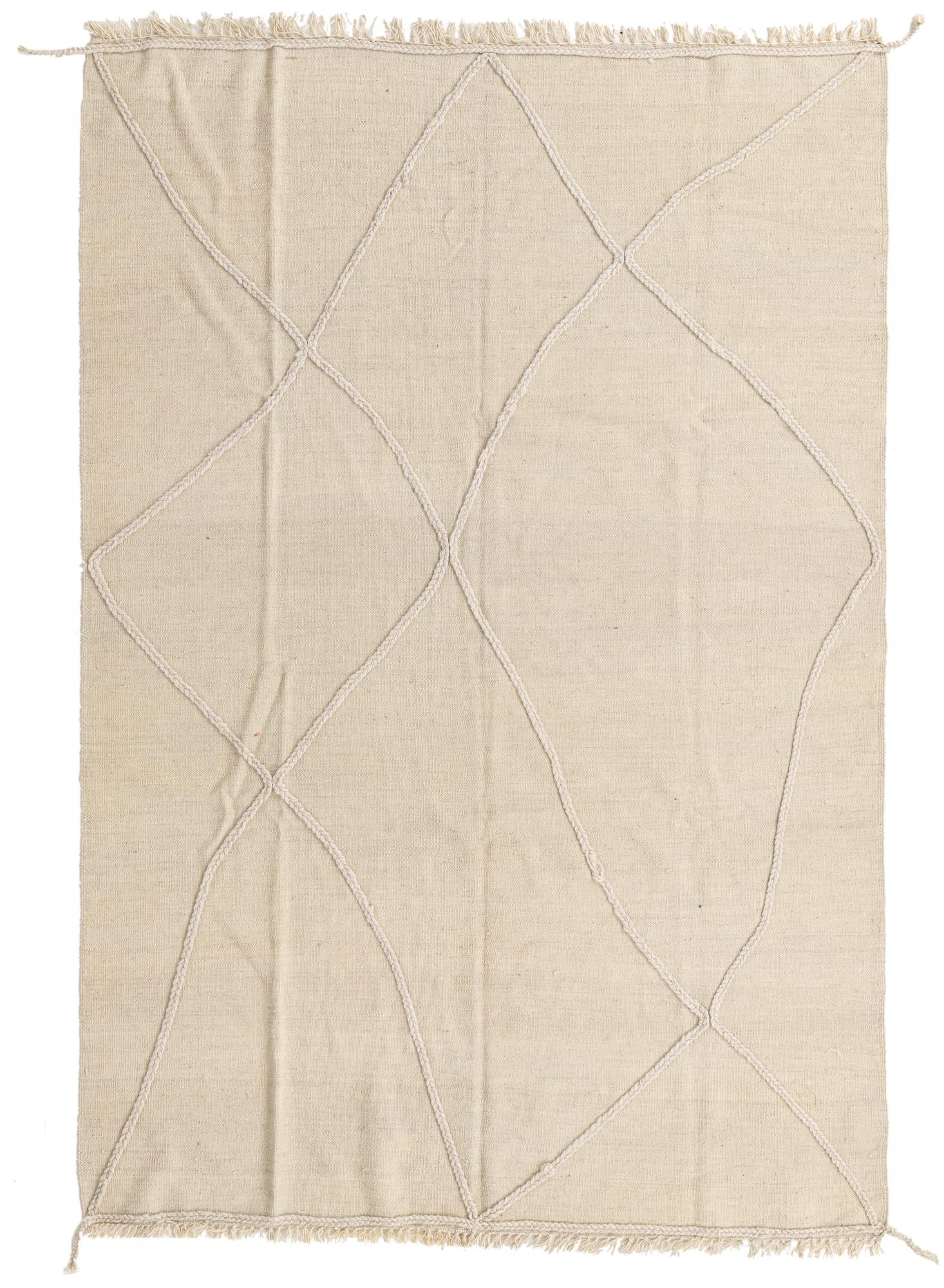 5' 6 x 8' 2 Hand Knotted Moroccan Wool Rug