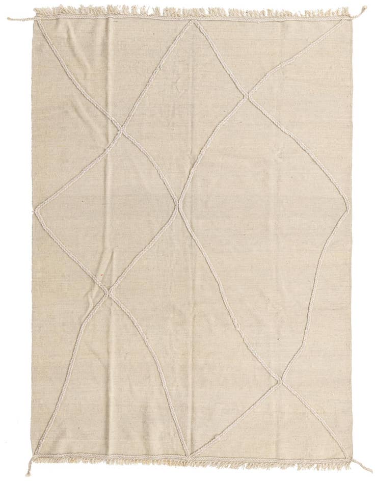 Detail image of 5' 6 x 8' 2 Hand Knotted Moroccan Wool Rug