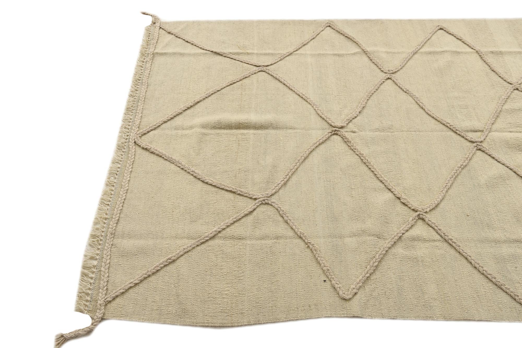 4' 1 x 5' 11 Hand Knotted Moroccan Wool Rug