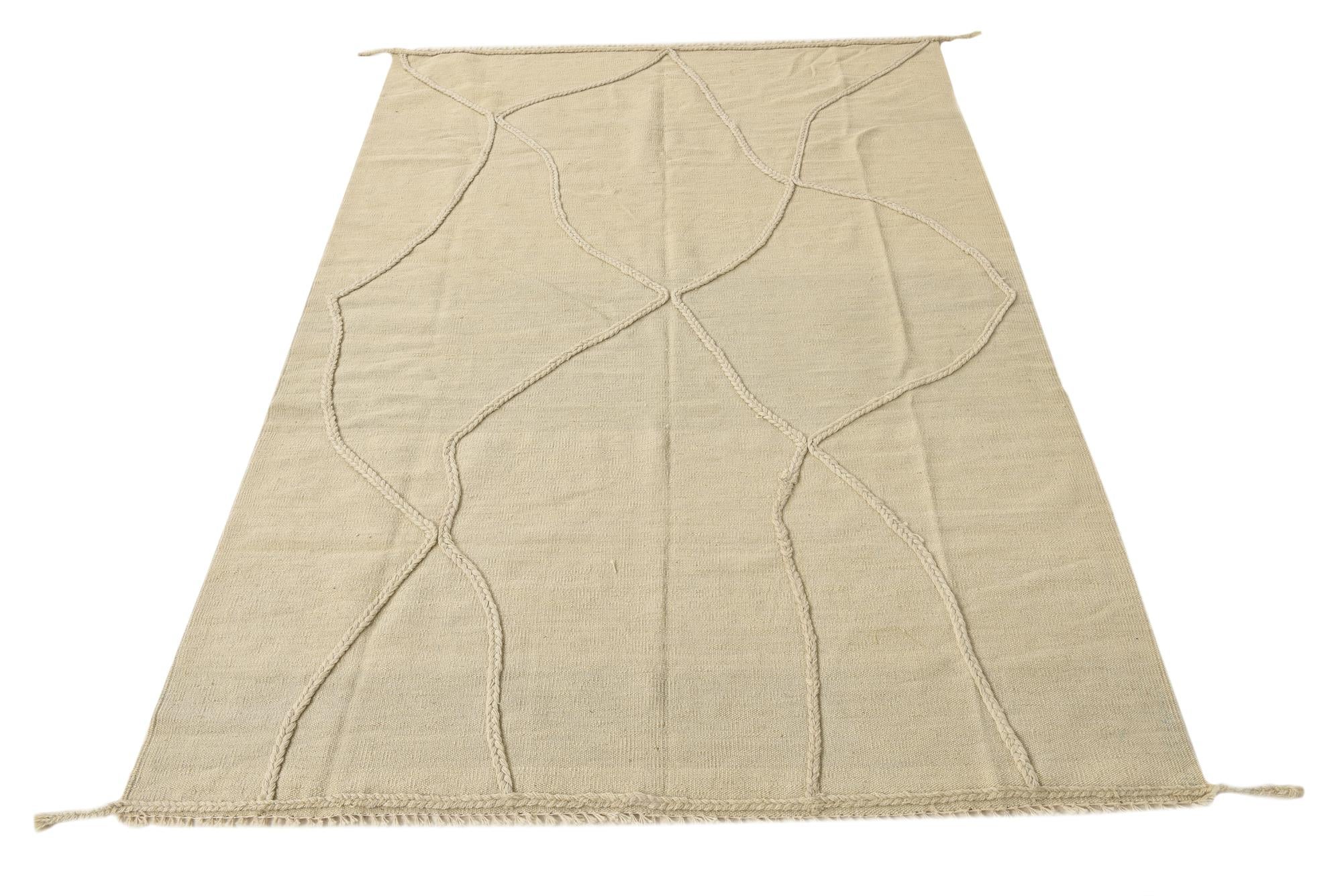 4' 8 x 6' 10 Hand Knotted Moroccan Wool Rug