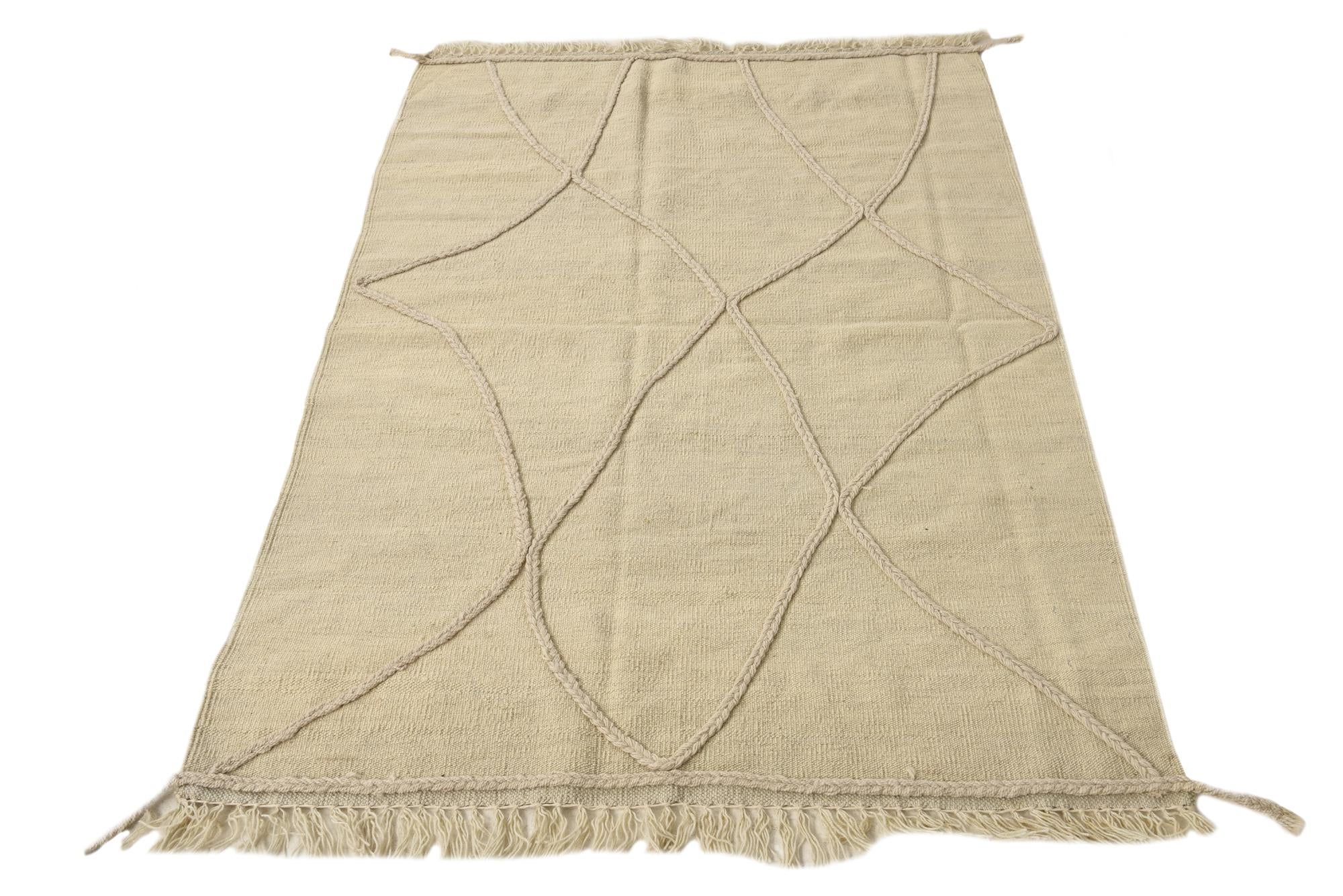3' 5 x 5' 1 Hand Knotted Moroccan Wool Rug
