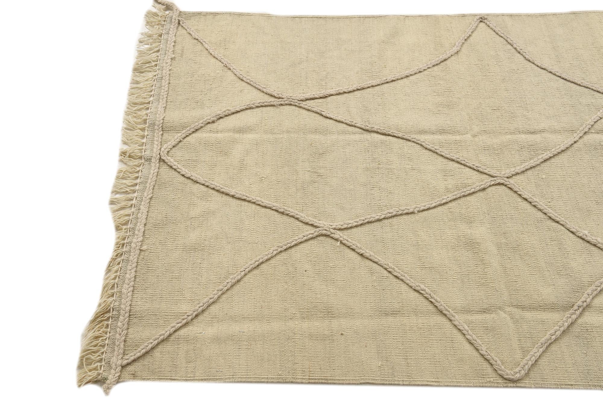 3' 5 x 5' 1 Hand Knotted Moroccan Wool Rug
