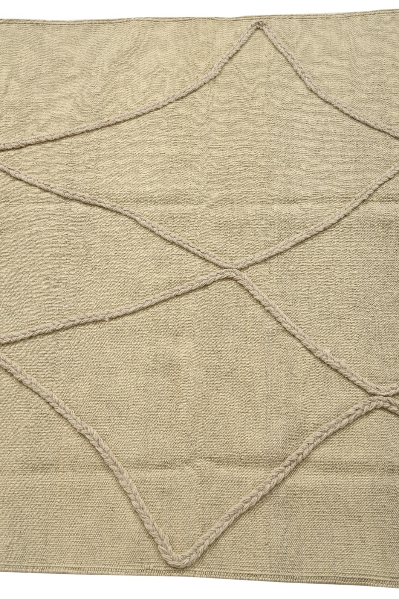 3' 5 x 5' 1 Hand Knotted Moroccan Wool Rug
