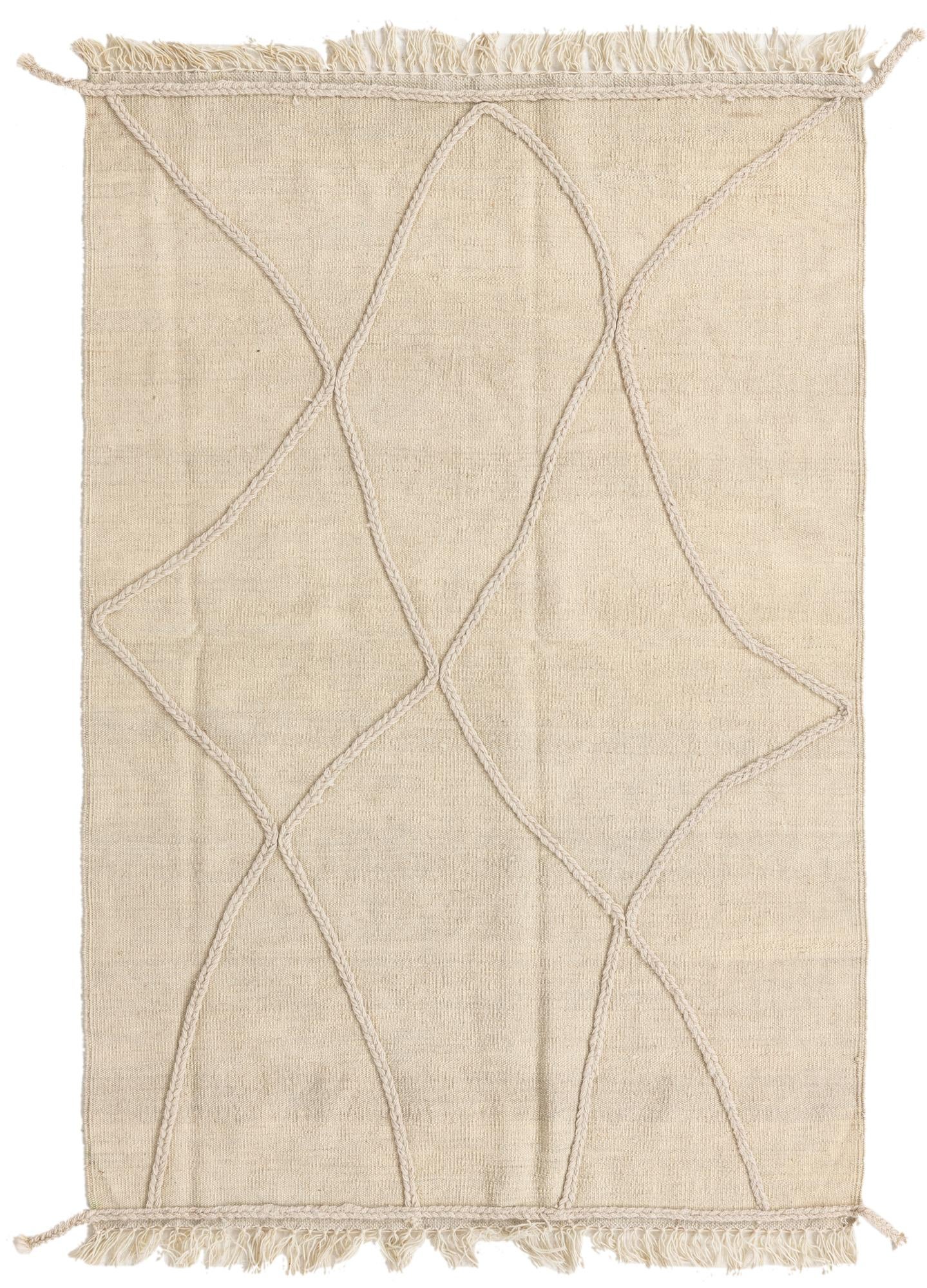 3' 5 x 5' 1 Hand Knotted Moroccan Wool Rug