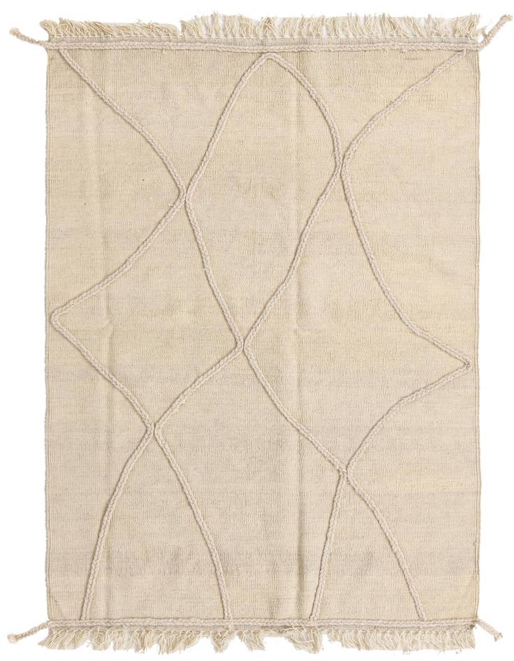 Detail image of 3' 5 x 5' 1 Hand Knotted Moroccan Wool Rug