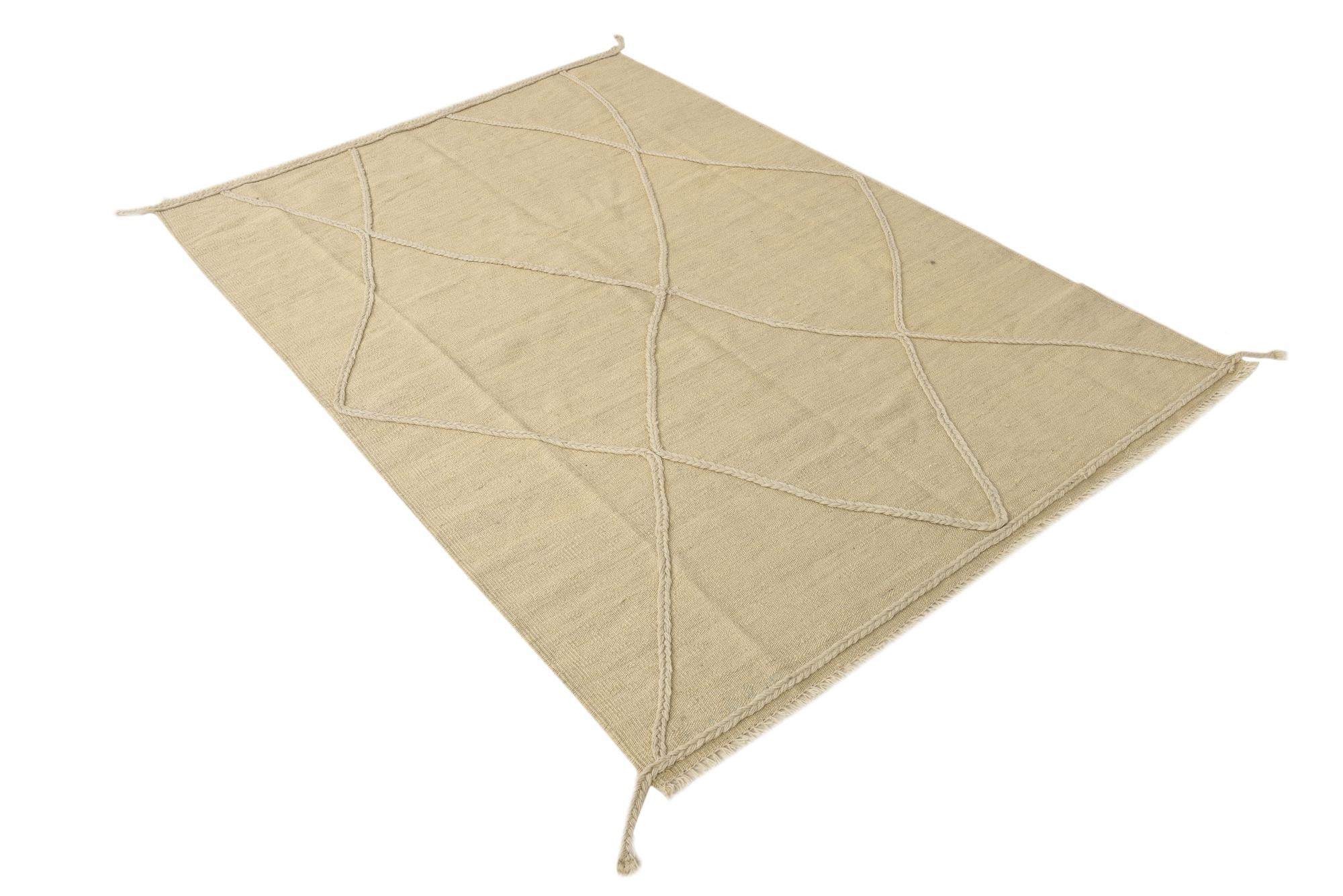 4' x 6' Hand Knotted Moroccan Wool Rug