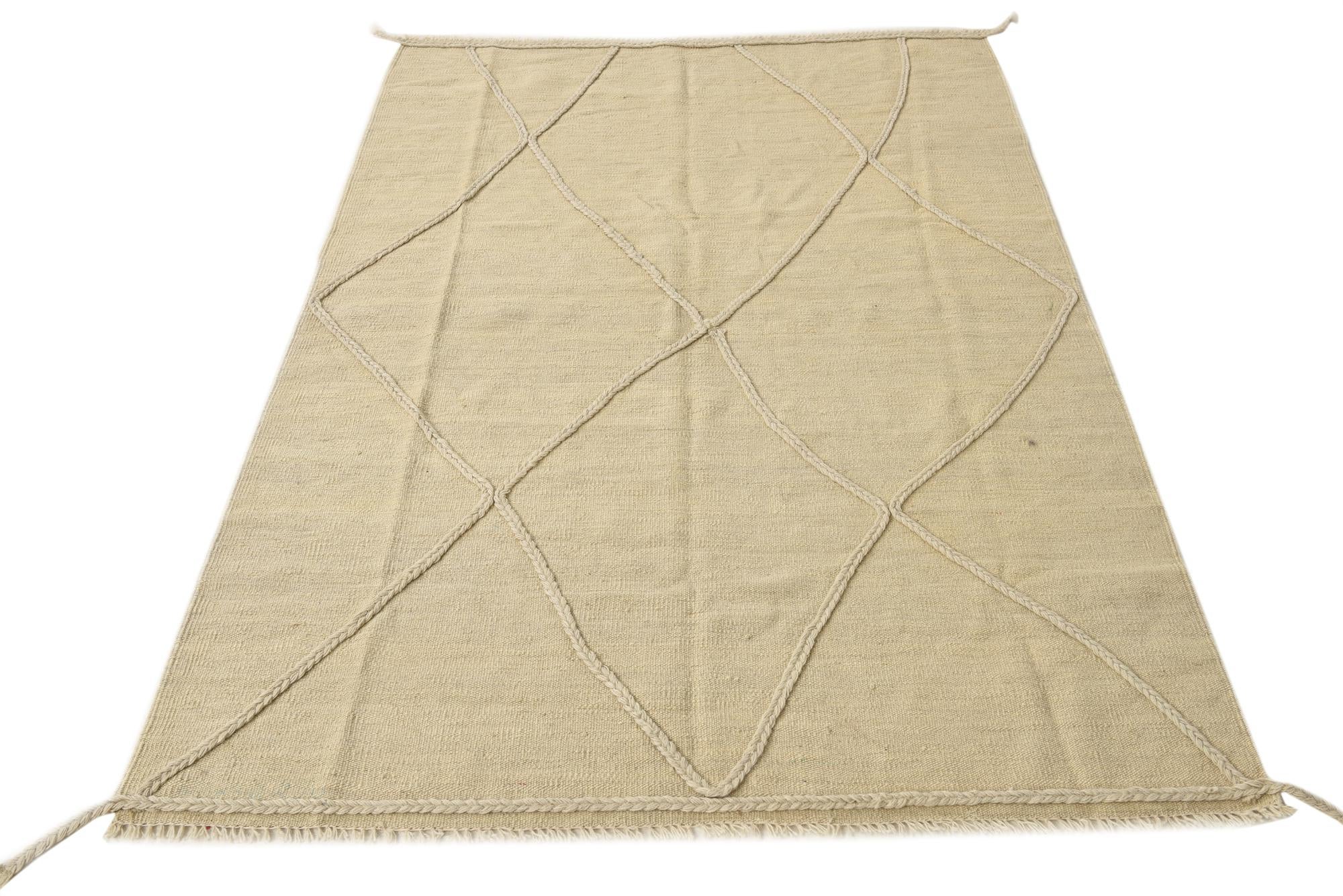 4' x 6' Hand Knotted Moroccan Wool Rug