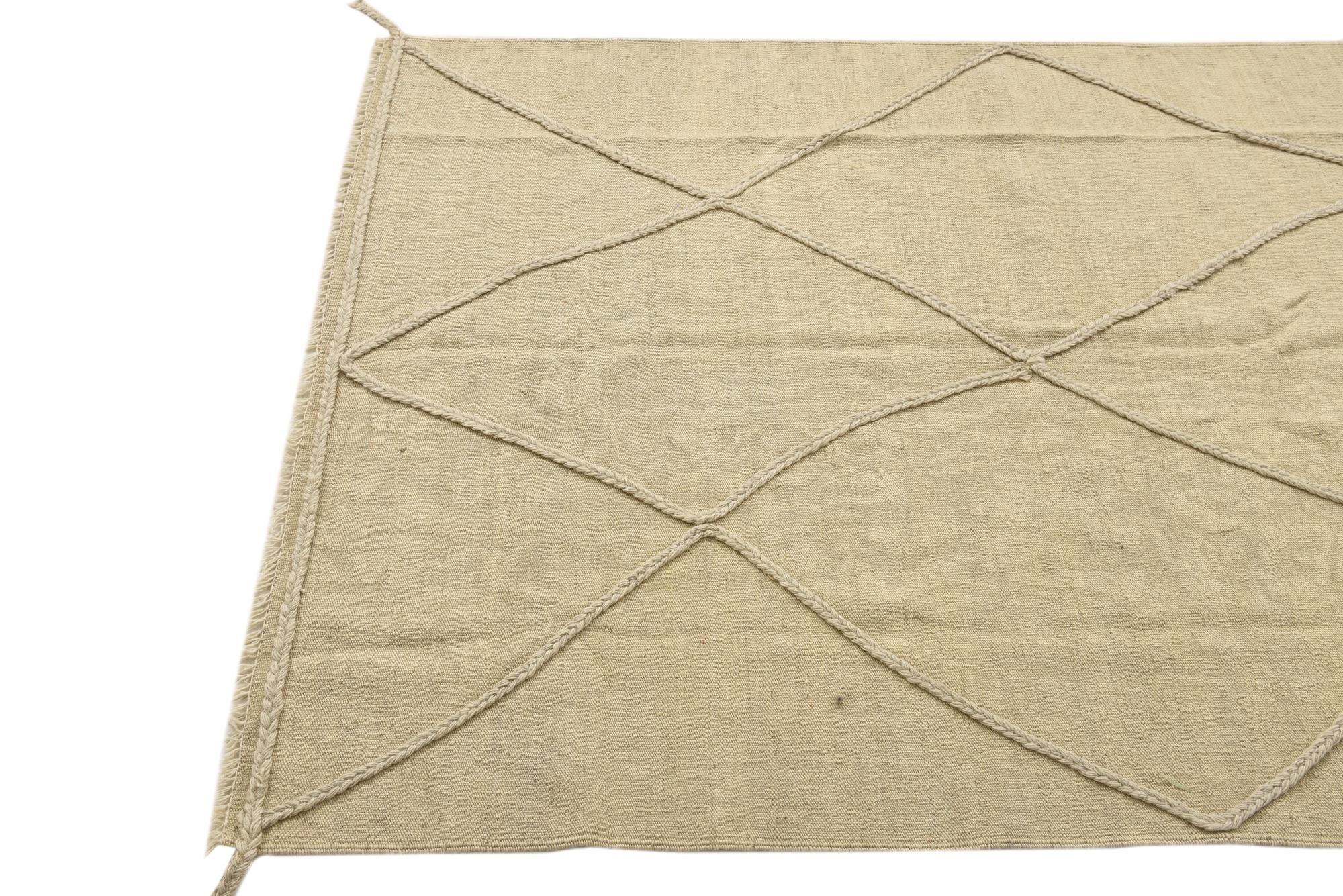 4' x 6' Hand Knotted Moroccan Wool Rug