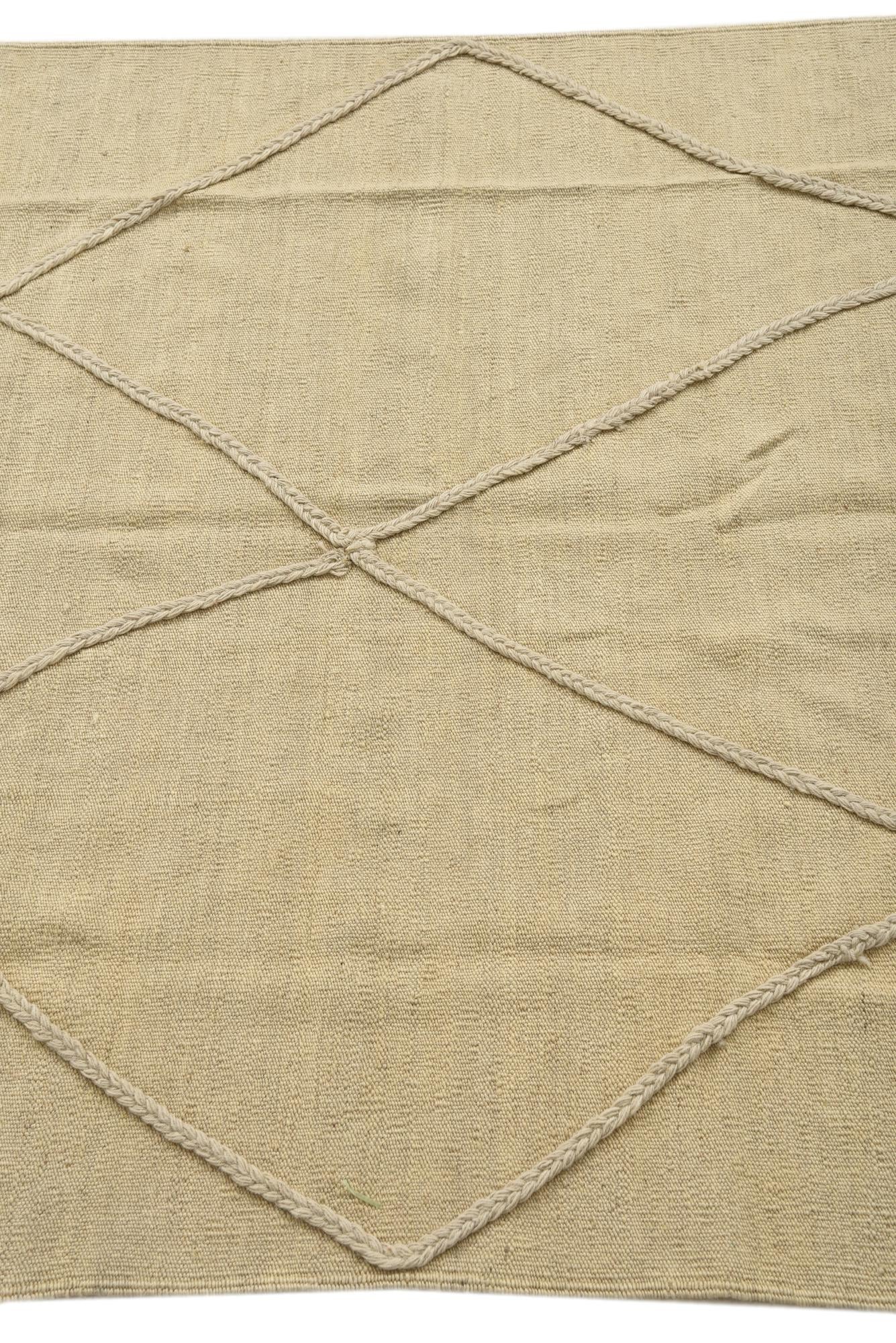 4' x 6' Hand Knotted Moroccan Wool Rug