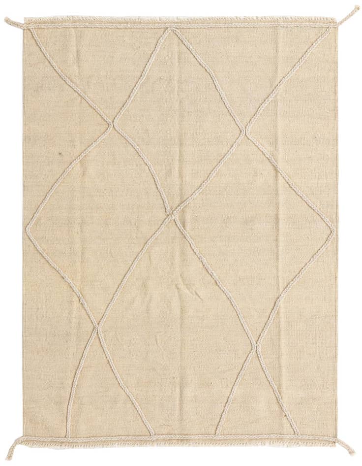 Detail image of 4' x 6' Hand Knotted Moroccan Wool Rug