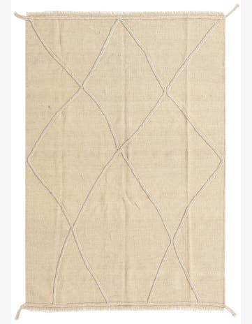 4' x 6' Hand Knotted Moroccan Wool Rug
