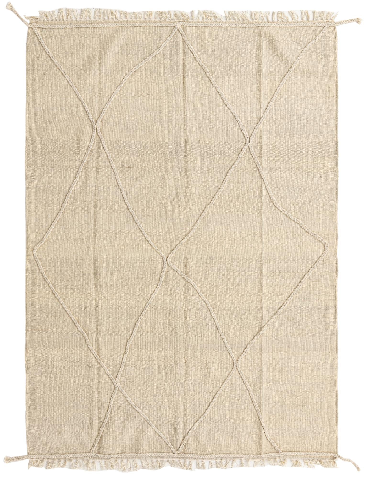 4' 10 x 6' 10 Hand Knotted Moroccan Wool Rug
