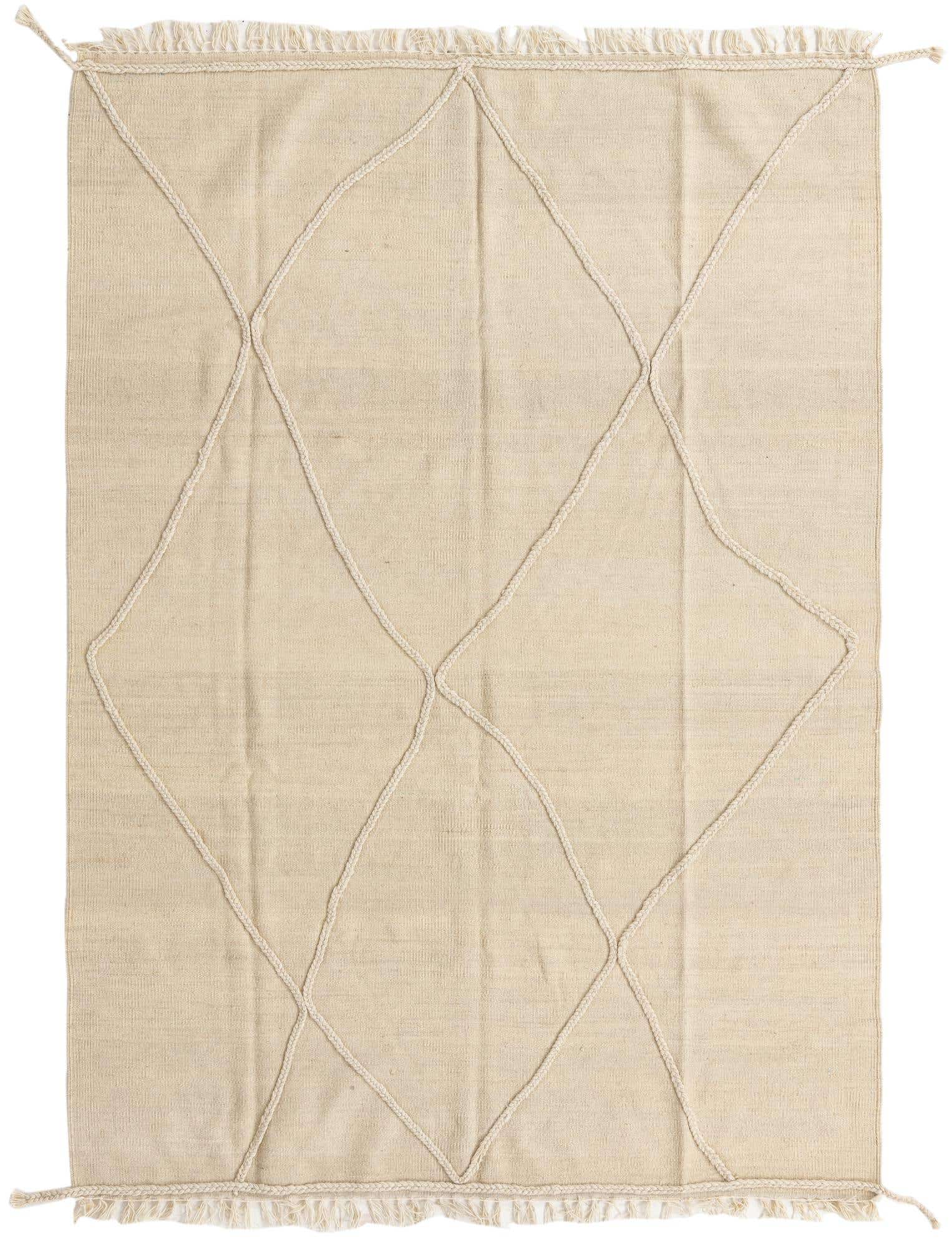 4' 10 x 6' 10 Hand Knotted Moroccan Wool Rug