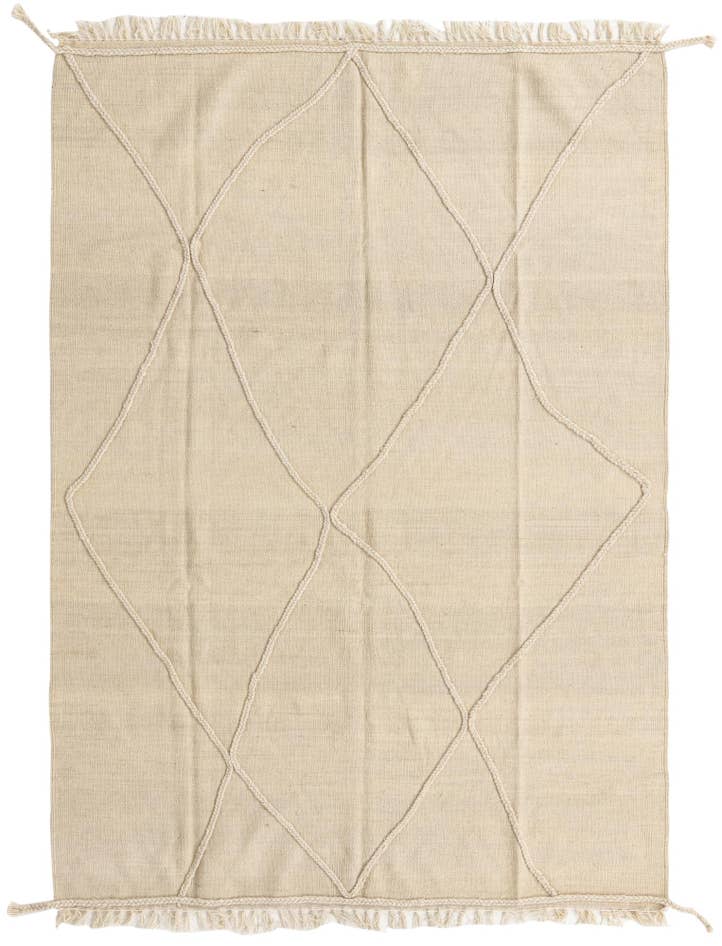 Detail image of 4' 10 x 6' 10 Hand Knotted Moroccan Wool Rug