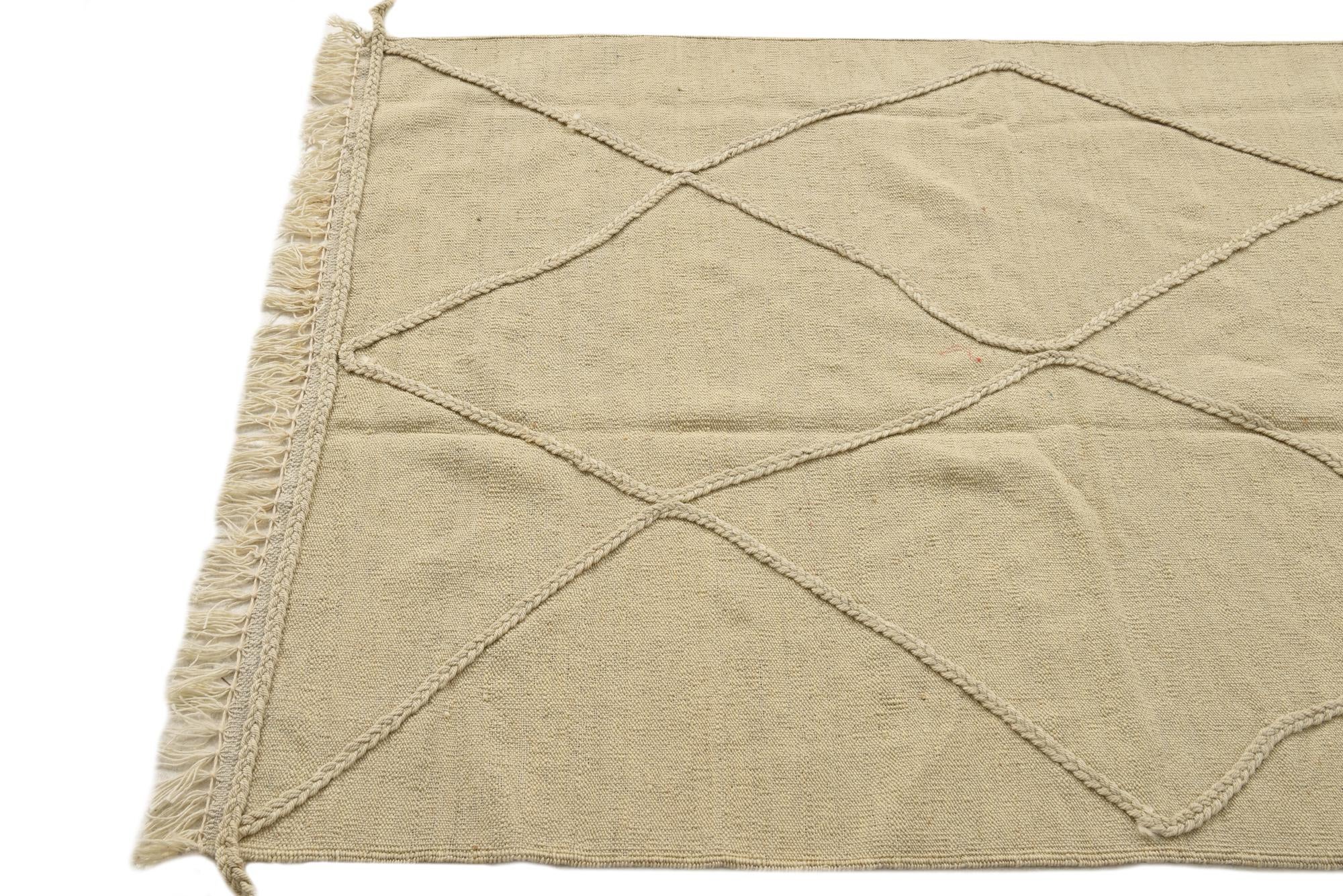 3' 6 x 5' 2 Hand Knotted Moroccan Wool Rug