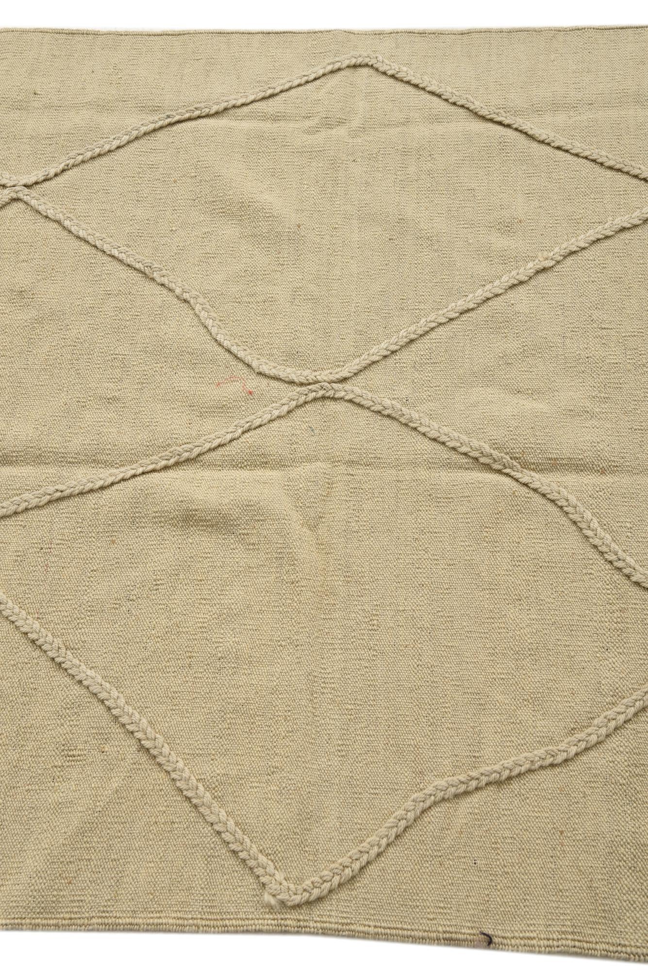 3' 6 x 5' 2 Hand Knotted Moroccan Wool Rug