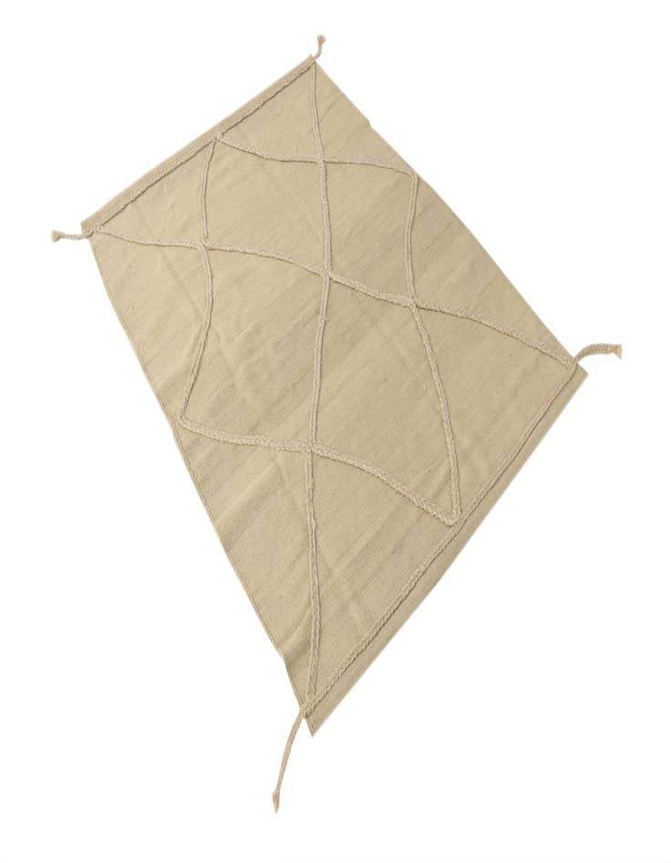 Detail image of 3' 4 x 4' 6  Hand Knotted Moroccan Wool Rug