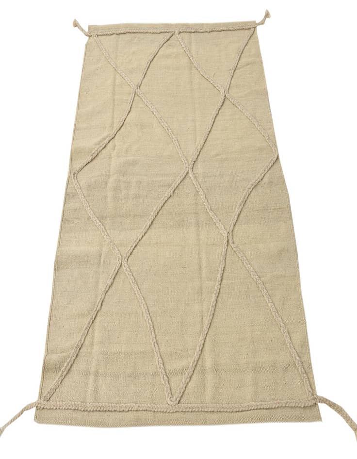 Detail image of 3' 4 x 4' 6 Hand Knotted Moroccan Wool Rug