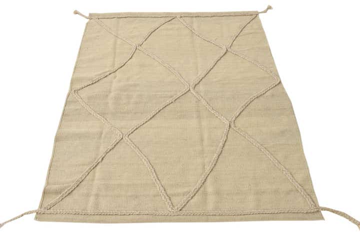3' 4 x 4' 6 Hand Knotted Moroccan Wool Rug