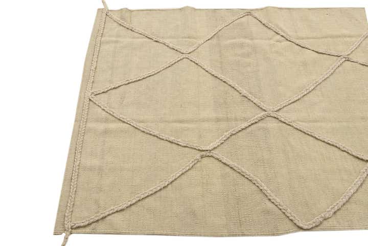 3' 4 x 4' 6 Hand Knotted Moroccan Wool Rug