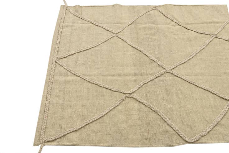 Detail image of 3' 4 x 4' 6 Hand Knotted Moroccan Wool Rug