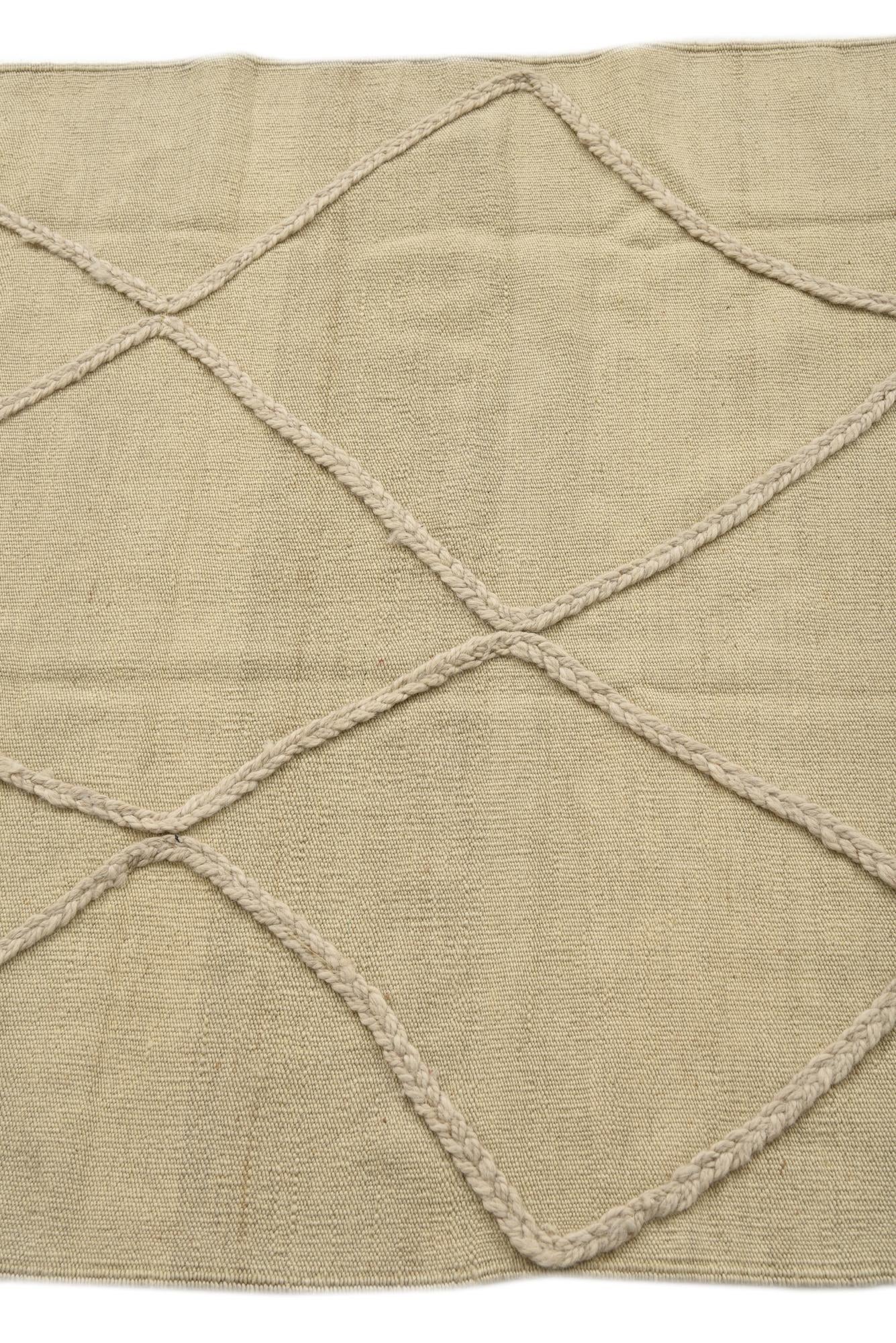 3' 4 x 4' 6 Hand Knotted Moroccan Wool Rug