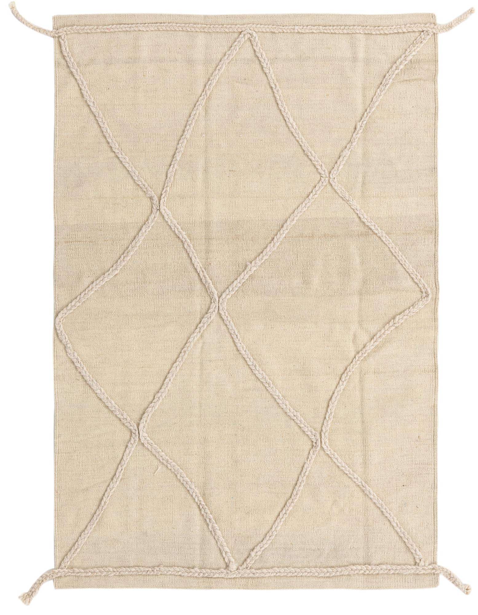 3' 4 x 4' 6 Hand Knotted Moroccan Wool Rug