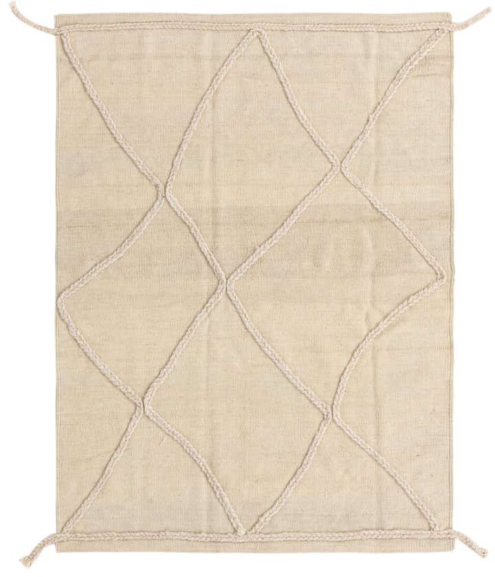 3' 4 x 4' 6 Hand Knotted Moroccan Wool Rug