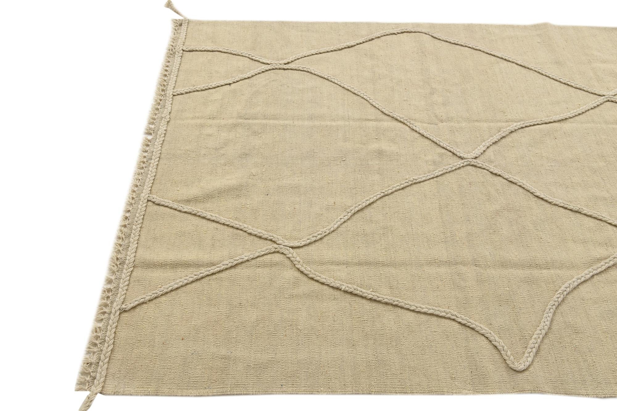 4' 2 x 6' Hand Knotted Moroccan Wool Rug