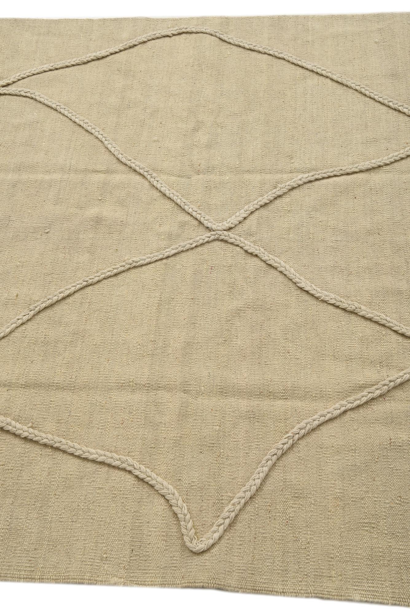4' 2 x 6' Hand Knotted Moroccan Wool Rug