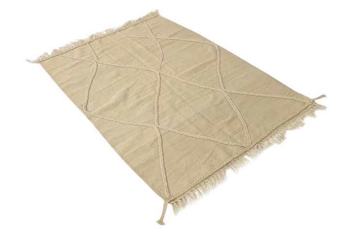3' 4 x 4' 11 Hand Knotted Moroccan Wool Rug