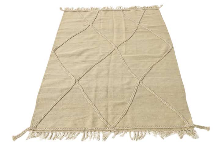 3' 4 x 4' 11 Hand Knotted Moroccan Wool Rug