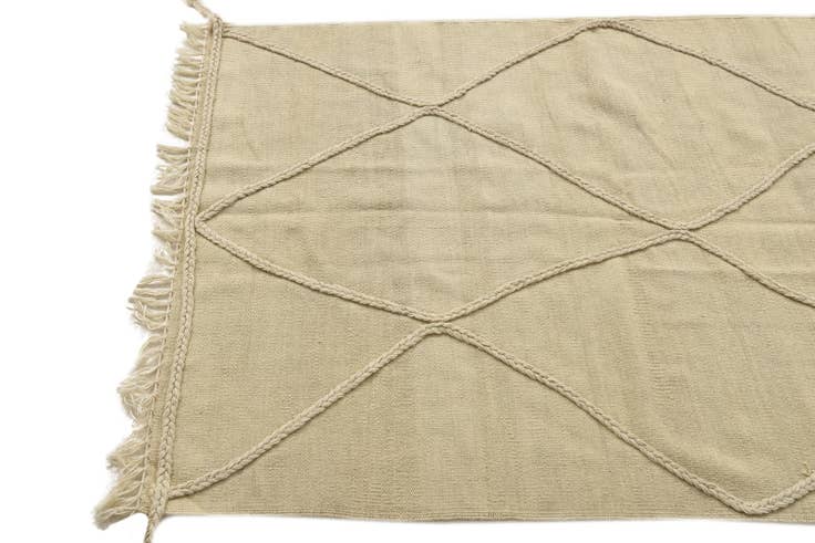 Detail image of 3' 4 x 4' 11 Hand Knotted Moroccan Wool Rug