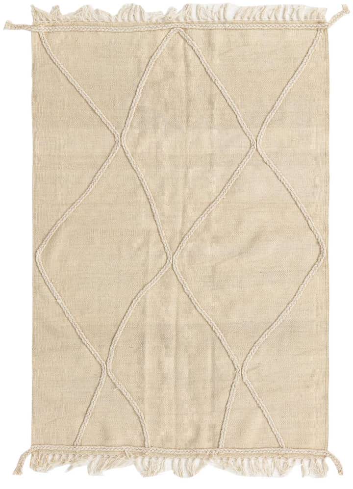 3' 4 x 4' 11 Hand Knotted Moroccan Wool Rug