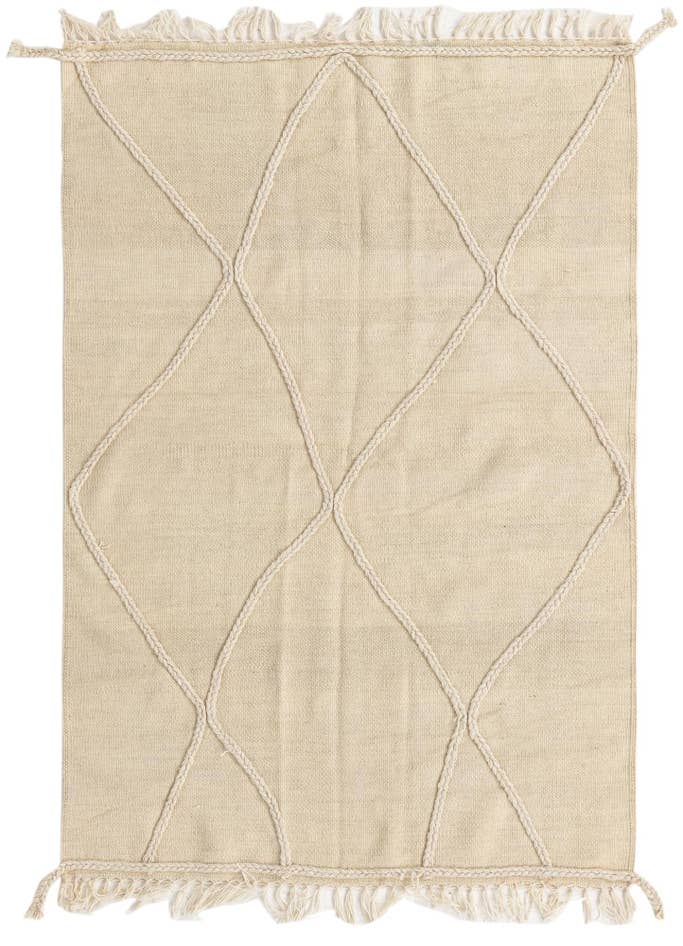 Detail image of 3' 4 x 4' 11 Hand Knotted Moroccan Wool Rug